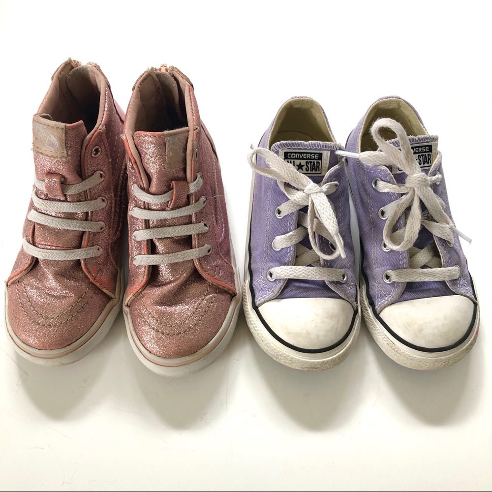 Girls Converse/Vans Sneaker Lot Size 10